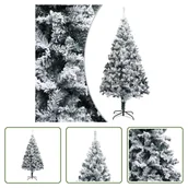 Choinki - The Living Store Sztuczna choinka ze śniegiem zielona 240 cm PVC - miniaturka - grafika 1