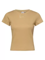 Koszulki i topy damskie - Karl Kani - T-shirt damski, beżowy|brązowy - miniaturka - grafika 1