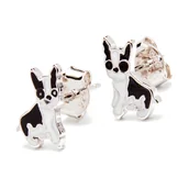 Biżuteria dla dzieci - Srebrne kolczyki piesek Buldog - miniaturka - grafika 1