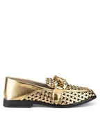 Mokasyny damskie - Badura Mokasyny CALLA-V179217-325 Złoty - miniaturka - grafika 1