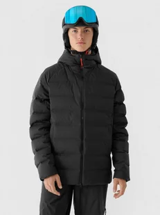 Męska kurtka narciarska z puchem naturalnym 4F 4FWAW24TTJAM717- czarna - Kurtki i kamizelki sportowe męskie - miniaturka - grafika 1