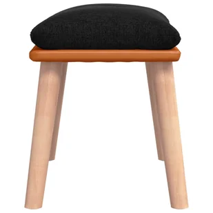 Lumarko Podnóżek, czarny, 45x29,5x39 cm, tkanina i ekoskóra - Pufy i podnóżki - miniaturka - grafika 5