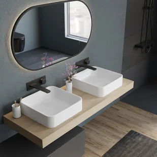 Bernstein Umywalka nablatowa NT8564 odlew mineralny - 40x40 cm - biały mat - Umywalki Bernstein Umywalka nablatowa NT8564 odlew mineralny - 40x40 cm - biały mat - Umywalki - miniaturka - grafika 1