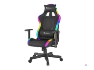 Fotele gamingowe - Fotel gamingowy NATEC Genesis Trit 600 RGB NFG-1577 (kolor czarny) (WYPRZEDAŻ) - miniaturka - grafika 1