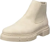 Botki damskie - Rieker Damskie sztyblety Chelsea Boots M3854, beżowy 62, 42 EU - miniaturka - grafika 1