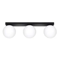 Lampy sufitowe - Czarna listwa sufitowa ze szklanymi kloszami - 4X A165 B6-C99 - miniaturka - grafika 1