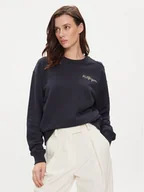 Bluzy damskie - Tommy Hilfiger Bluza Gold Button WW0WW41235 Granatowy Regular Fit - miniaturka - grafika 1