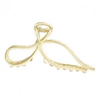 Ozdoby do włosów - eCarla, Spinka do włosów klamra metalowa Złota Kokardka SP328 - miniaturka - grafika 1