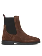 Botki damskie - Tommy Hilfiger Sztyblety Flag Boot FW0FW08780 Brązowy - miniaturka - grafika 1