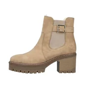 Kozaki damskie - Rieker Damskie kozaki Y8554 Chelsea, beżowy, 41 EU - miniaturka - grafika 1