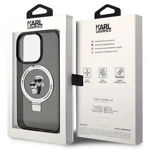 Karl Lagerfeld KLHMP15XHMRSKCK iPhone 15 Pro Max 6.7" czarny/black hardcase Ring Stand Karl&Choupettte MagSafe - Etui i futerały do telefonów - miniaturka - grafika 8