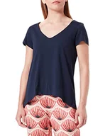 Koszulki i topy damskie - Sisley T-shirt damski, Blue 06u, XS - miniaturka - grafika 1