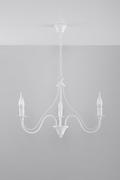 Lampy sufitowe - Sollux Lighting Żyrandol MINERWA 3 biały - miniaturka - grafika 1
