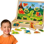 Zabawki interaktywne dla dzieci - Układanka Magnetyczna Dinozaury Puzzle Magnesy - miniaturka - grafika 1