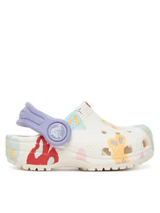 Crocs Klapki Classic Butterfly Graphic Clog T 211263 Biały - Buty dla dziewczynek - miniaturka - grafika 1