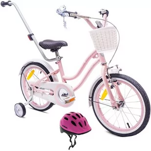 Rower dziecięcy SUN BABY Heart Bike 16 cali dla dziewczynki Różowy + Kask rowerowy VÖGEL VKA-920G Różowy dla Dzieci (rozmiar XS) - Rowery - miniaturka - grafika 1