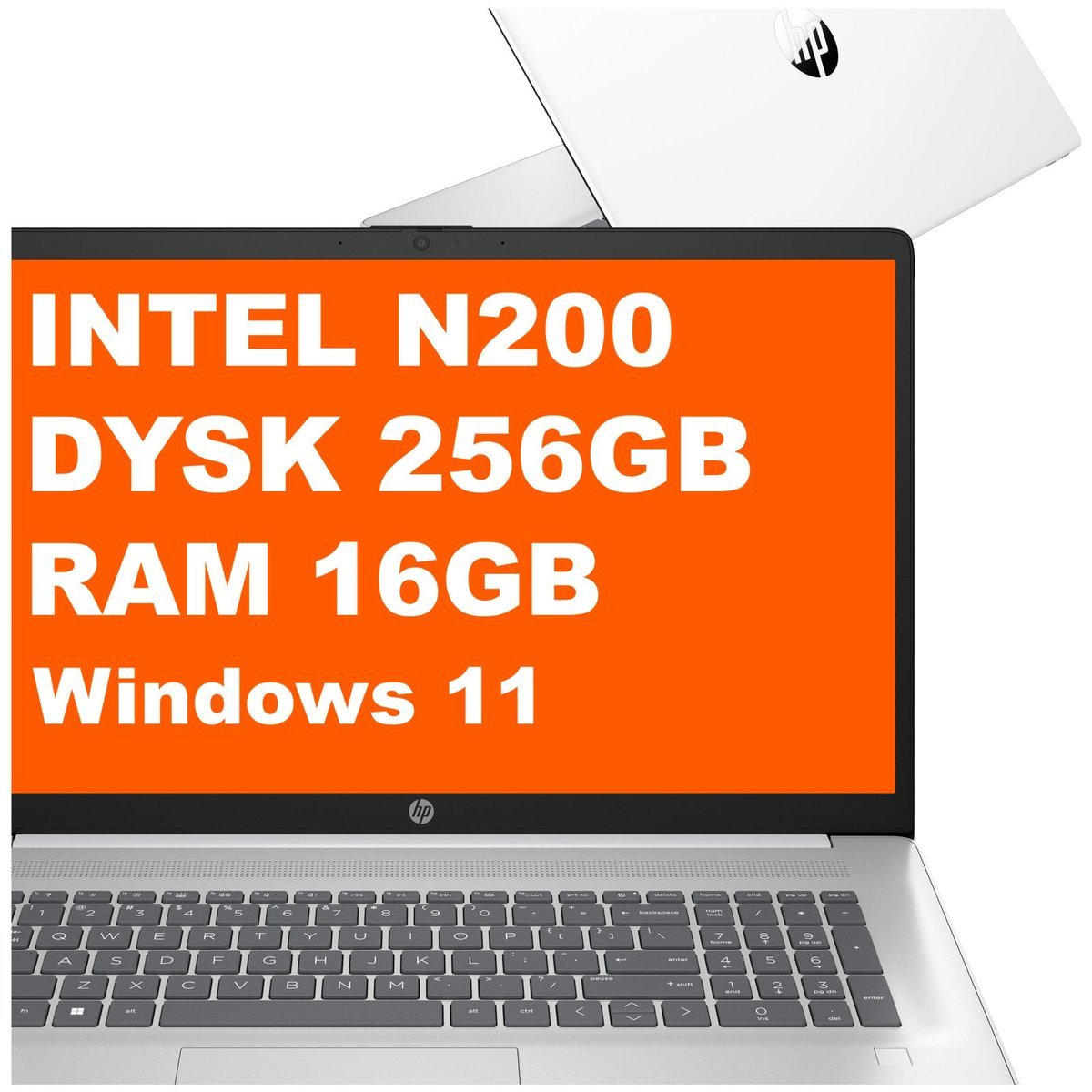 HP 17-cn3106ds / AD7J9UA / Intel N200 / 16GB / 256GB / Intel UHD / HD+ / Dotyk / Win 11 / Biały AD7J9UA_16GB_250SSD_W11