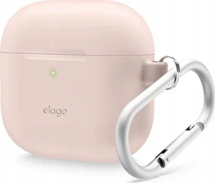 Elago AirPods 4 Hang Silicone Case - etui z karabińczykiem do AirPods 4 pudrowo różowe - Akcesoria do słuchawek - miniaturka - grafika 1