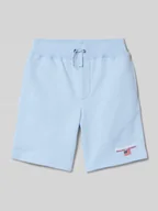 Spodnie i spodenki dla chłopców - Szorty z dzianiny dresowej o kroju regular fit z wyhaftowanym logo - miniaturka - grafika 1