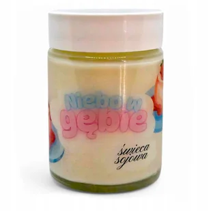 Ręcznie zalewana Świeca Sojowa Niebo w gębie, naturalny bawełniany knot - Świece - miniaturka - grafika 1