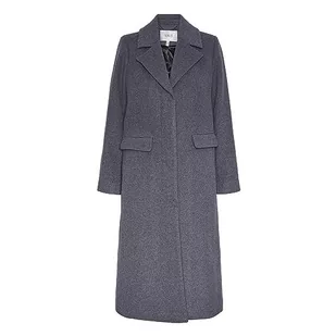 YAS Damski płaszcz wełniany YASLIMA LS Wool Mix Coat S. NOOS, średni szary melanż, L, Medium Grey Melange, L - Płaszcze damskie - miniaturka - grafika 1