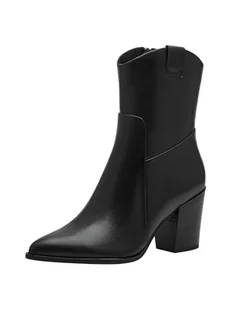 Marco Tozzi Damskie botki Zip+Slip 2-25361-43 modne kozaki, czarne, 36 EU, czarny, 36 EU - Kozaki damskie - miniaturka - grafika 1