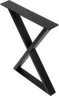 Meble modułowe i akcesoria - Noga ławki Loft 36 x 43 cm X czarna - miniaturka - grafika 1