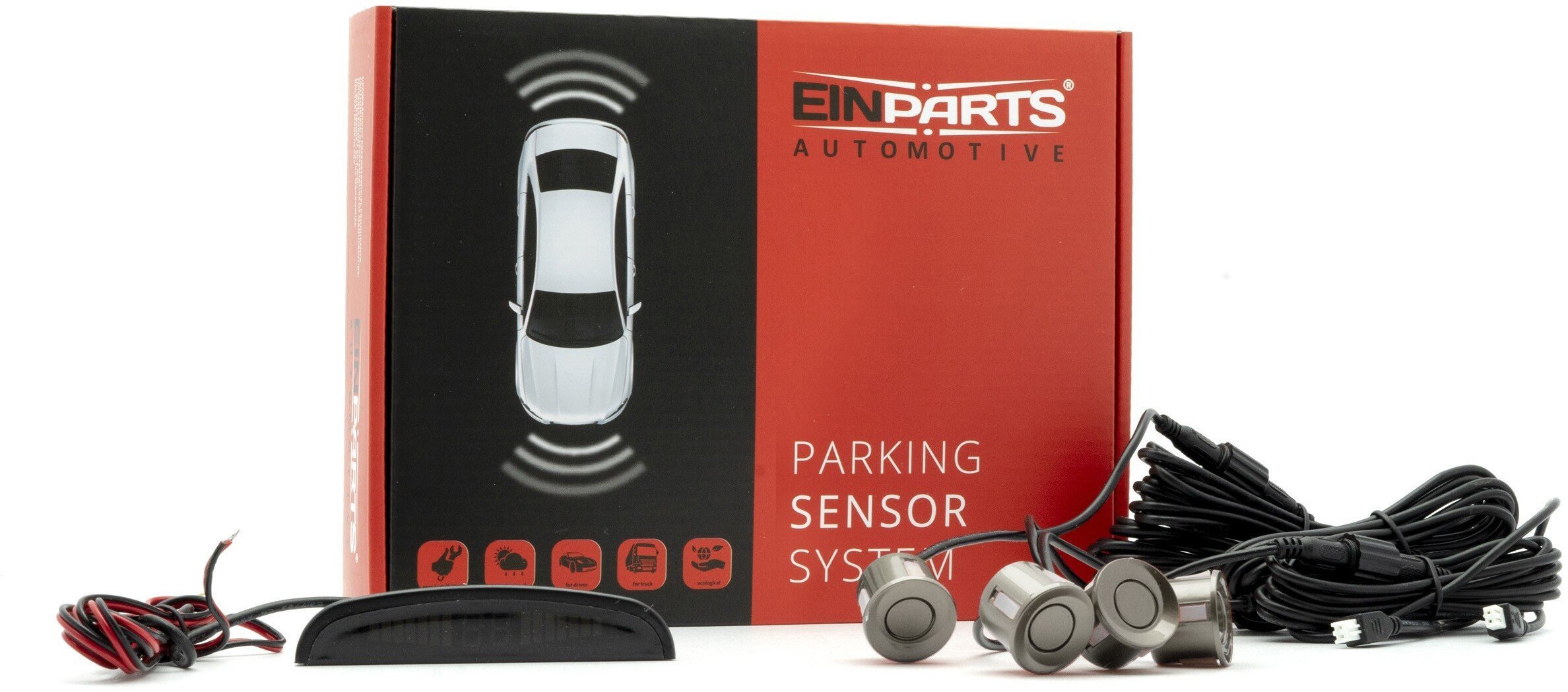 Einparts Automotive EINPARTS SYSTEM PARKOWANIA BEZPRZEWODOWY Z WYŚWIETLACZEM I SENSORAMI DO AUT