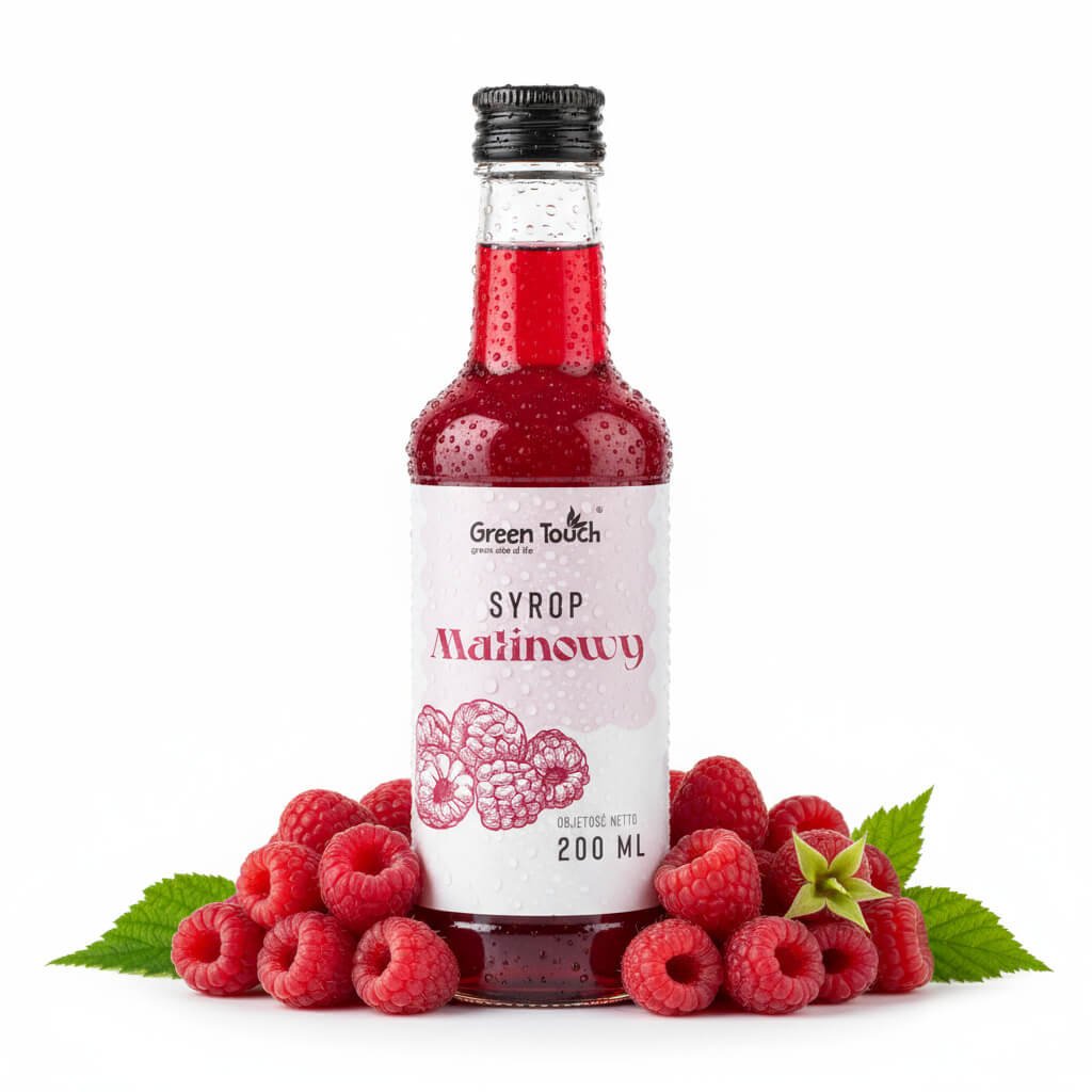 Syrop malinowy 200 ml 40% malin naturalny bez barwników i konserwantów