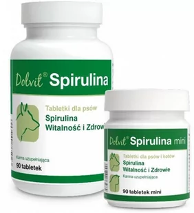 Dolvit Spirulina mini 2x90 tabletek - Suplementy i witaminy dla psów - miniaturka - grafika 1