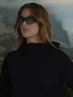 Kurtki i kamizelki sportowe damskie - 4F Kurtka softshell wiatroodporna membrana 5000 damska - czarna XXL - miniaturka - grafika 1