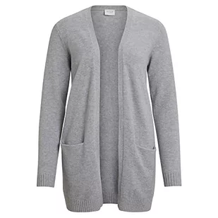 Vila Damski kardigan Evoked by Viril Open L/S Knit Cardigan/Cur-Noos, jasnoszary melanżowy, 44 - Swetry damskie - miniaturka - grafika 1