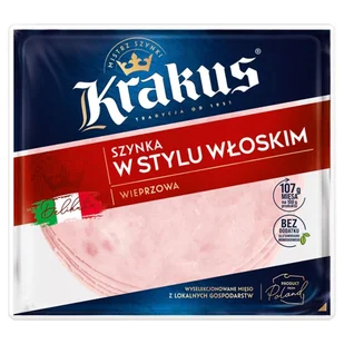 Krakus Szynka w stylu włoskim 140 g - Kiełbasa i wędliny - miniaturka - grafika 1