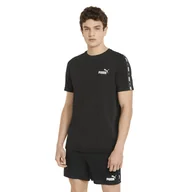 Koszulki męskie - Puma Koszulka Męska T-Shirt Ess Tape Tee Black 847382 01 M - miniaturka - grafika 1