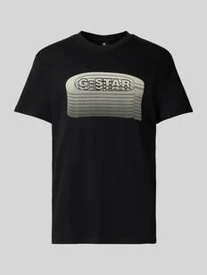 T-shirt z prążkowanym okrągłym dekoltem - Koszulki męskie - miniaturka - grafika 1