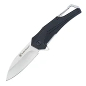 Noże - Smith&Wesson - Nóż składany Oasis Carabiner - Drop Point - Czarny - 1208418 - miniaturka - grafika 1