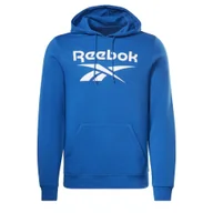 Bluzy sportowe męskie - BLUZA dresowa męska REEBOK z kapturem bawełna kangurka - miniaturka - grafika 1