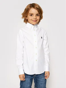 Polo Ralph Lauren Koszula 323819238001 Biały Slim Fit - Moda i Uroda OUTLET - miniaturka - grafika 1