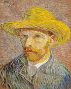 Plakaty - Plakat, Autoportret w Kapeluszu Słomkowym, Vincent van Gogh, 61x91,5 cm - miniaturka - grafika 1