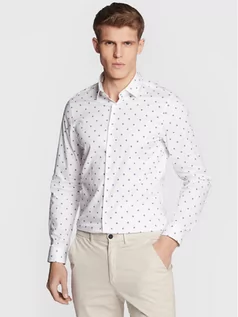 Koszule męskie - Calvin Klein Koszula Abstract Flower Print K10K110932 Biały Slim Fit - grafika 1