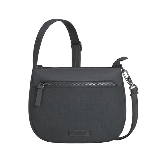 Travelon Unisex's Metro antykradzieżowe siodełko crossbody, szary wrzos, Szary wrzos