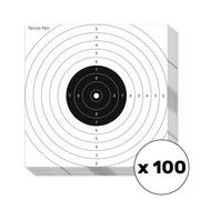 Tarcze i kulochwyty - Tarcza strzelecka do pistoletu pneumatycznego - 14 x 14 cm - 100 szt. - miniaturka - grafika 1