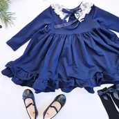 Sukienki i spódniczki dla dziewczynek - Sukienka Dresowa Lena - miniaturka - grafika 1