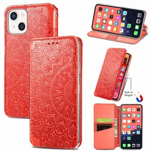 Etui König Design kompatybilne ze skórzanym etui na telefon komórkowy Apple iPhone 13 mini - Etui na telefon komórkowy czerwone - Etui i futerały do telefonów - miniaturka - grafika 1