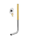 Kompakty WC - Sanela Akcesoria - Podtynkowa samozamykająca spłuczka do WC, chrom SLT 161W - miniaturka - grafika 1