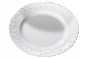 Ćmielów rococo talerz płytki biały 17cm - Talerze - miniaturka - grafika 1