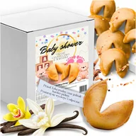 Przekąski dla dzieci - CIASTECZKA Z WRÓŻBĄ BABY SHOWER PODZIĘKOWANIA DLA GOŚCI x 10szt UPOMINEK - miniaturka - grafika 1