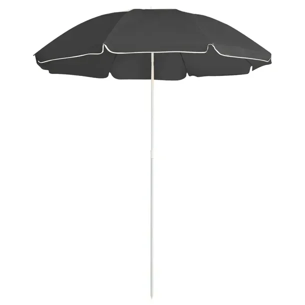 Parasol ogrodowy antracytowy 176,5 x 200 cm z regulacją i kwiatowym wzorem