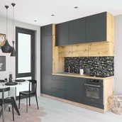 Meble kuchenne - Zestaw mebli kuchennych Vinto 11 el. 240 cm kolor szary - miniaturka - grafika 1