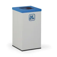 Kosze biurowe - Alfa 3 Wewnętrzny kosz do segregacji śmieci, 42 l, bez wewnętrznego pojemnika, szary/niebieski 1262584 - miniaturka - grafika 1